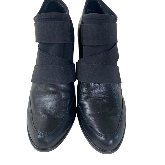 AEROSOLES 9 Cypress black leather booties with straps and Cuban heel - Picture 5 of 8